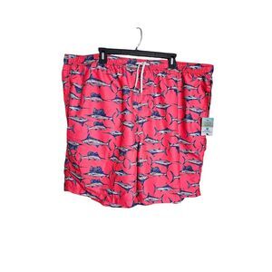 Ocean + Coast Big & Tall Coral Marlin Printed Swim Trunks NWOT 3X